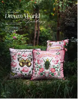 

European pillowcase Nordic plant sofa bed cushion cushion car office pillowcase