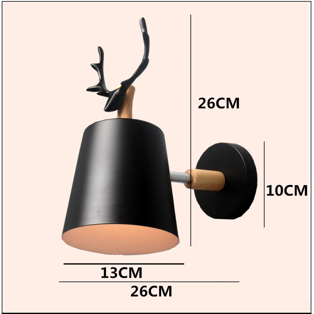 Preise Kreative shofar stil massivholz cartoon wand licht Retro Eisen industrielle Wind E27 wand lampe für nacht arm gang Restaurant