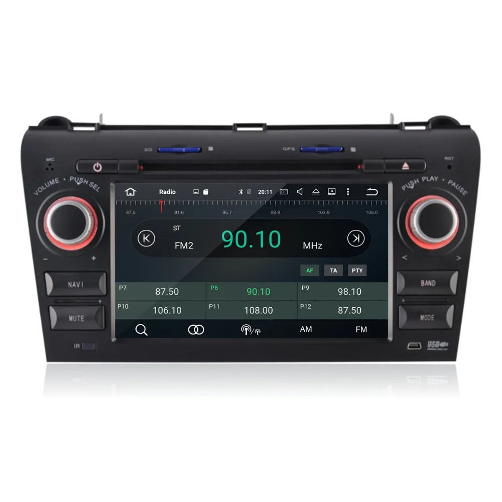 Perfect Android 9.0 Car GPS Navigation DVD Player For Mazda3/Mazda 3 2003-2009 multimedia player head unit stereo HD radio tape recorder 4
