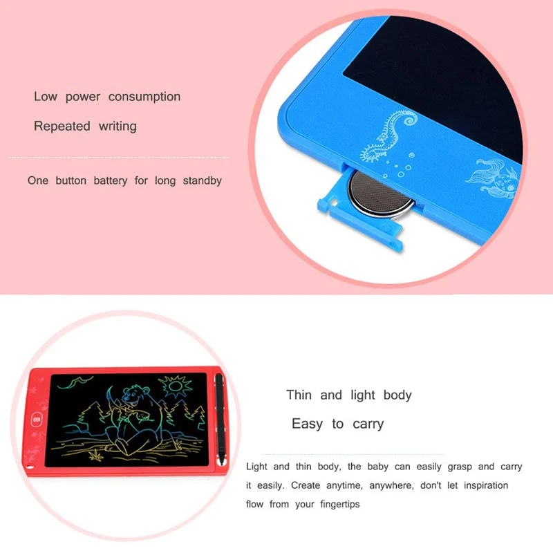 8 5 Inch LCD Writing Tablet Electronic Drawing Digital Board Color Screen ABS Children Adult Graphics 3