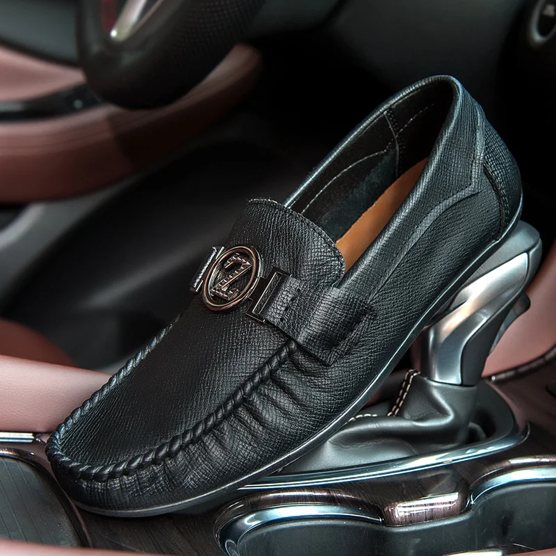 

Fashion Italian Style Men Causal Shoes moccasins Genuine Leather Comfort Loafers slip on Soft Outdoor Driving Shoes Footwear k3