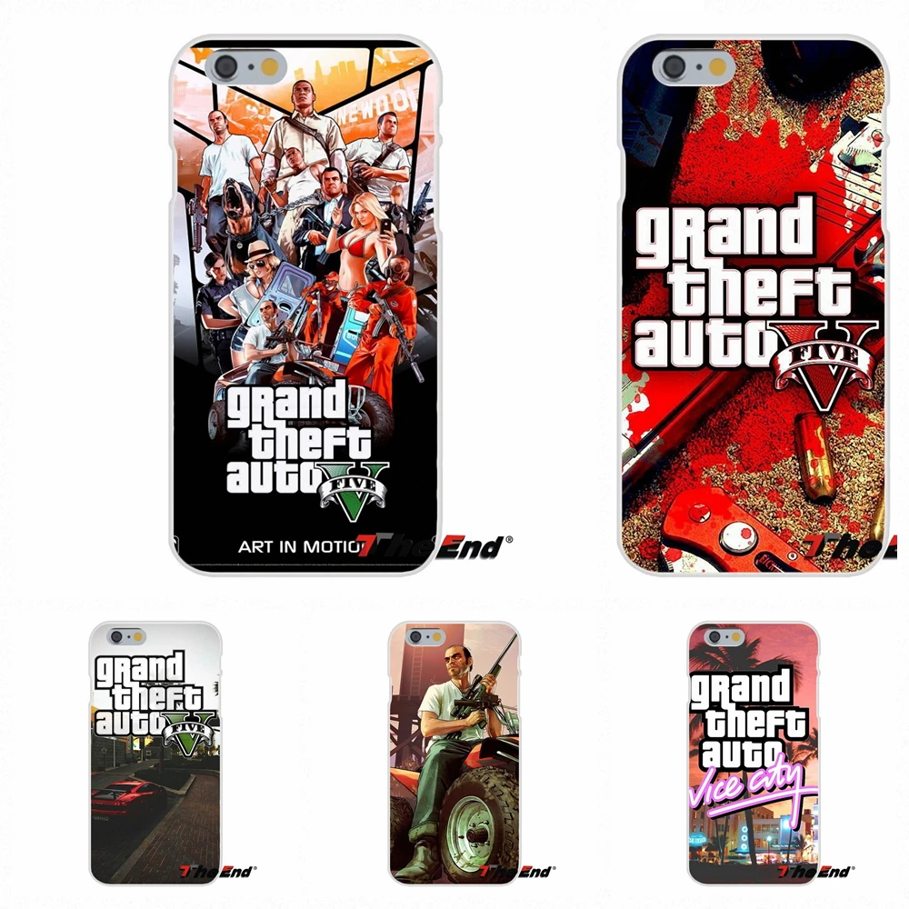 Силиконовый чехол для телефона iPhone X 4 4S 5 5S 5C SE 6 6S 7 8 Plus Galaxy Grand Core Prime Alpha GTA San Andreas Theft