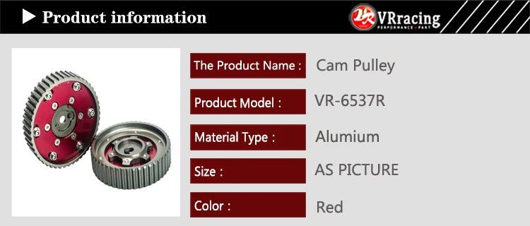 VR RACING-регулируемый кулачок шестерни шкив для BMW E21 E28 E30 E34 E36 318i(2 шт) Красный VR6537R
