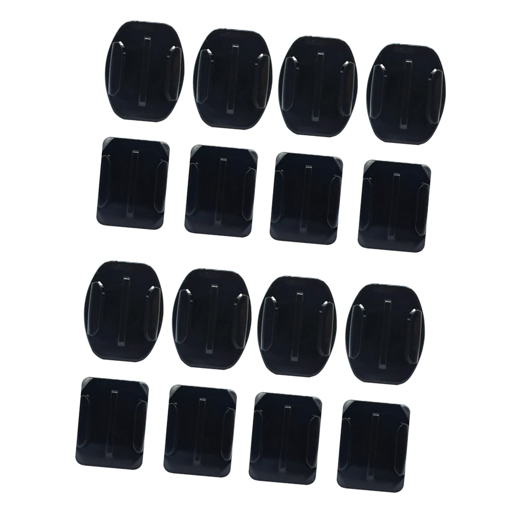 16x Flat Curved Adhesive Mount Double-sided Sticker Sticky Glue Firm Pad for GoPro Hero 6/5/4/3+ SJCAM Sports Cameras Accessory