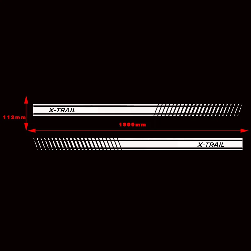 Для Nissan Xtrail X-trail креативный автомобильный стикер для всего тела, декоративная Защитная Наклейка для автомобиля, автомобильные аксессуары - Название цвета: Белый