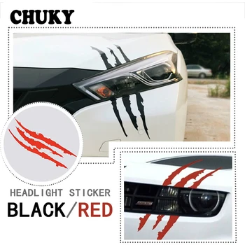 

CHUKY Car Styling Scratch Stripe Claw Stickers Car Headlight For Mercedes Benz W203 W204 211 AMG Smart Starline A93 Citroen C4