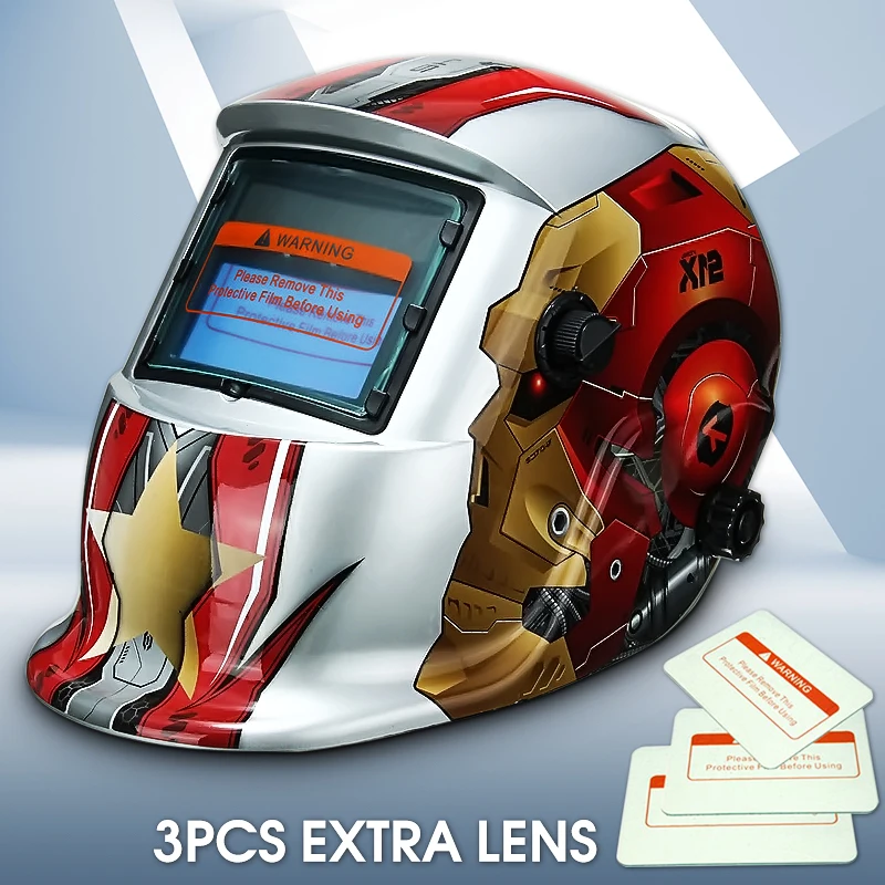 

FORGELO Solar Adjustable Welding Helmets Auto Grinding Darkening Welding Helmet Tig Mask Welding Protective Equipment