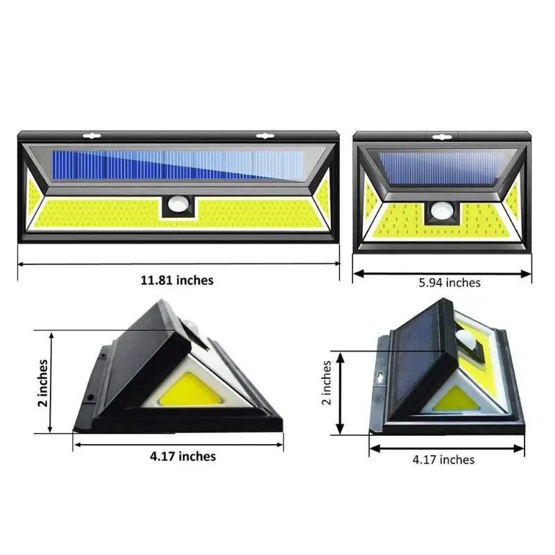 Солнечный свет движения PIR Сенсор настенный светильник IP65 Водонепроницаемый COB светильник сада безопасности бассейн двери светильник на солнечной батарее