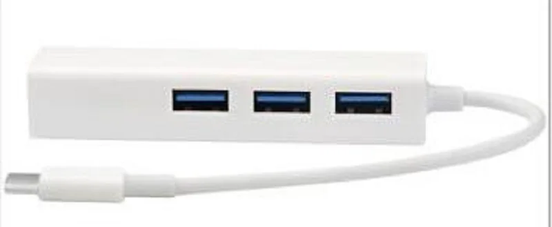Kembona 4 в 1 USB Type-C концентратор с 1000 Мбит/с сетевой адаптер с портом Ethernet и 3* Порт USB 3.0 USB c концентратор для Macbook - Цвет: White
