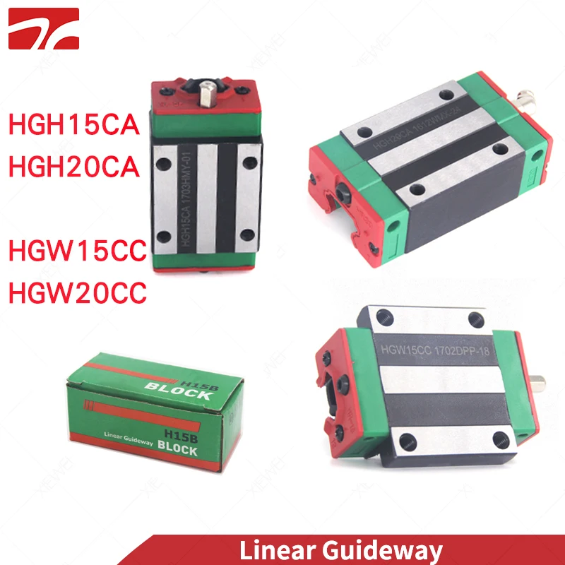 

HGH15CA HGW15CC slider block HGH20CA HGW20CC Carriages Fit use HGR15 HGR20 linear guide Rail Guideway for CNC parts
