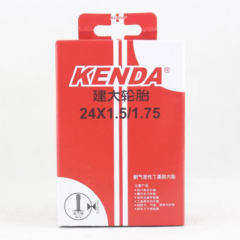 KENDA 2" велосипедная внутренняя шина для горный велосипед 26*1-3/8 26*1,25 26*1,5/1,75 26*1,9/2,125 26*2,3/2,4 26*3,5/4,0 нержавеющий ниппель камеры высокого давления к клапану Шредера