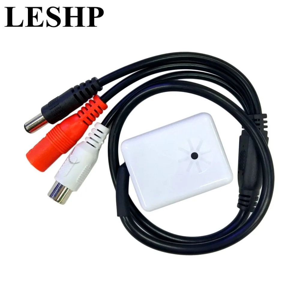 

LESHP Universal No Noise Audio Monitor Sound Pickup Head Microphone High Sensitivity Small Size Monitoring Pickup Device