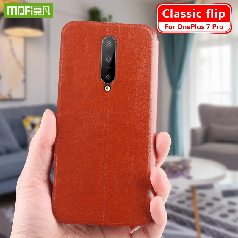 Для OnePlus 7 Pro Чехол Оригинальный MOFI Книга Флип PU кожаный чехол для One Plus подставка