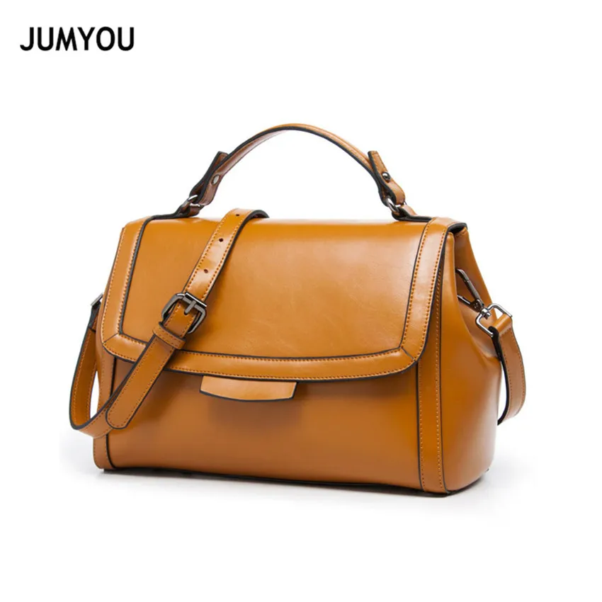 

Women Split Leather Messenger Bags Handbags For Female Fashion Classic Simple Large Solid Cross body Bags For Girls Sac A Main