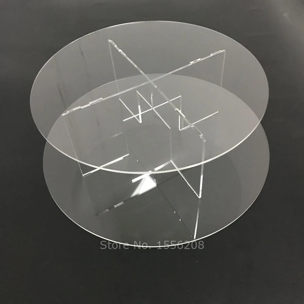 

2 Tier Cupcake Stand Quality Crystal Acrylic Material Clear Circle Round Stand Shelf Wedding Birthday Cake Display Rack