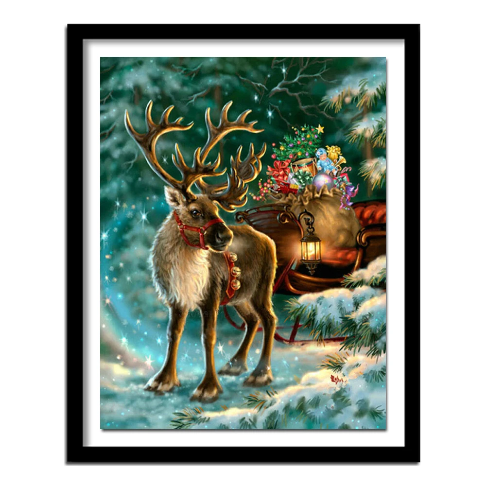 

Diamond Painting Animal Diamond Embroidery Full Square Rhinestone Cross-stitch Kits Wall Decor Christmas Gift