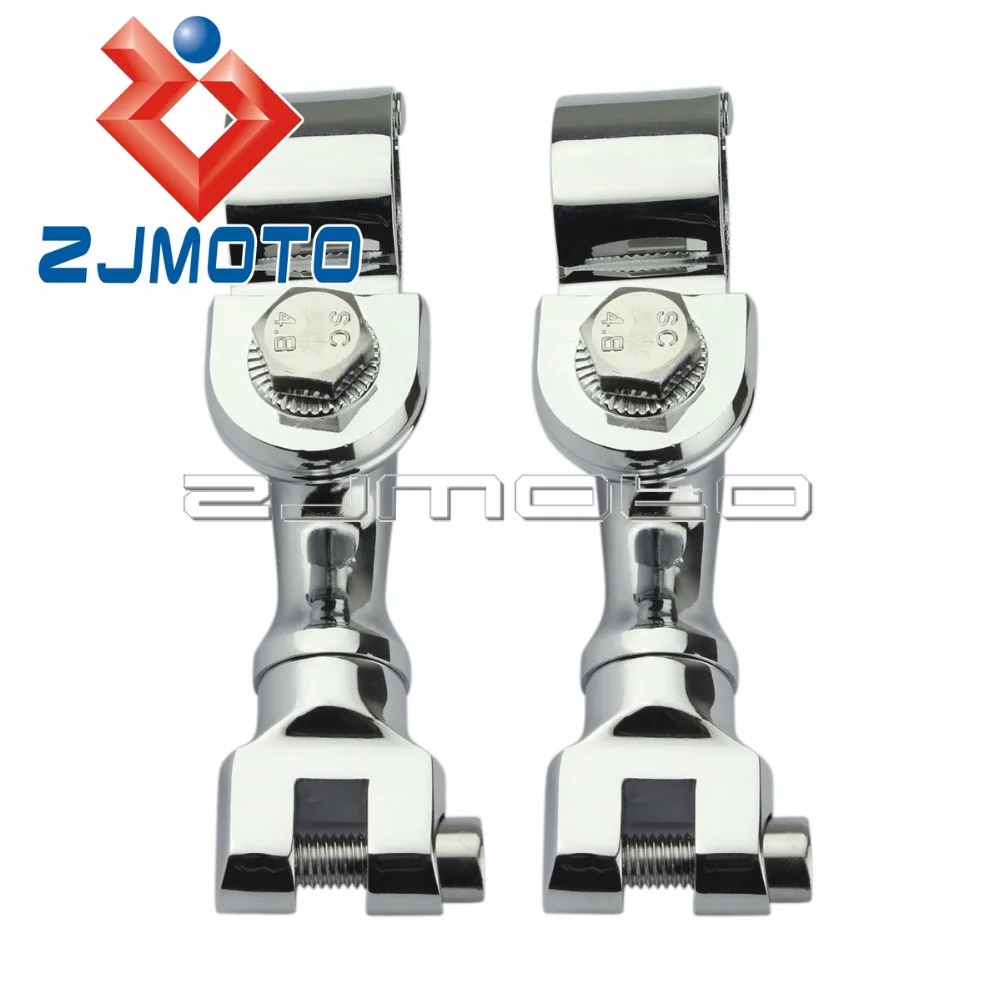 Buy Motorcycle 1" Footrest Clamp Chrome Longhorn
