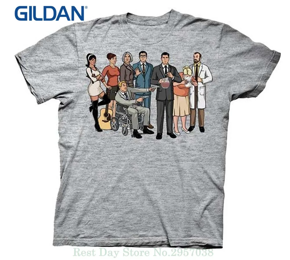 

Loose Cotton T-shirts For Men Cool Tops T Shirts Archer Group Picture Men's Grey T-shirt