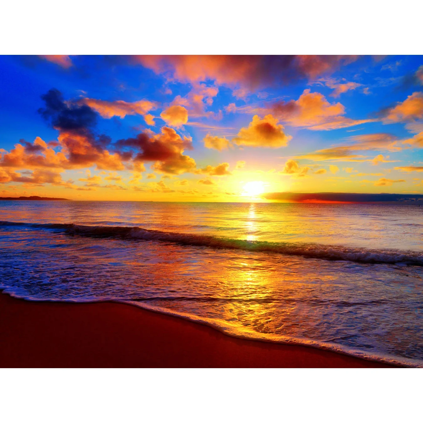 

YTG New 5D DIY Diamond Painting Needlework Embroidery Beautiful Sunset Picture Cross Stitch Round Rhinestone Home Decor Gift