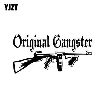 

YJZT 16.4*8.2CM Lovely Gun Decoration Car Sticker Vinyl Accessories C12-0275