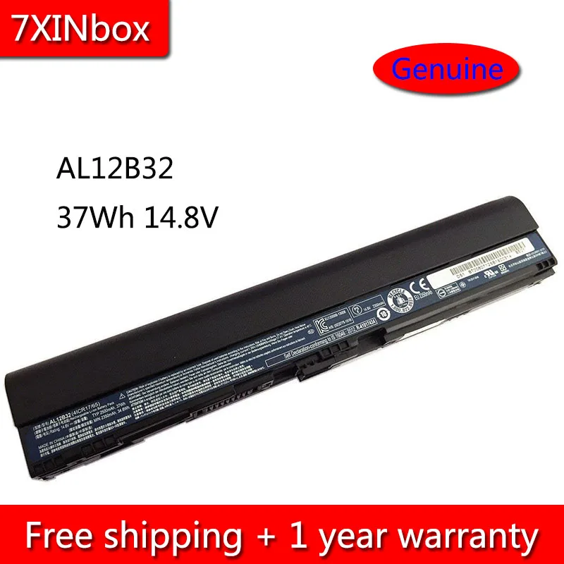 

7XINbox 37Wh 14.8V AL12B32 AL12A31 Laptop Battery For Acer Aspire One 756 725 V5-171 V5-121 V5-131 B113M AL12B72 AL12X32 AL12B31