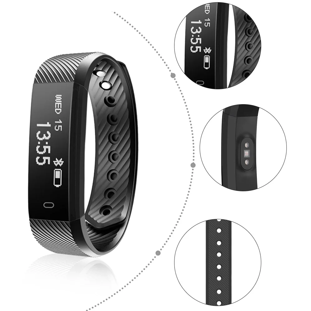 

Smart sport Watch bracelet Bluetooth heart rate health tracker pedometer fitness waterproof smart bracelet for IOS Android phone