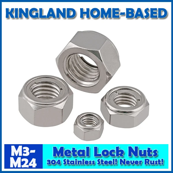M3-M24 DIN980 Metal Lock Nuts 304 Stainless Steel Fasteners DIY Hardware For Furniture LM011 Rich Stock Drop Shipping M10 M24 M6 |