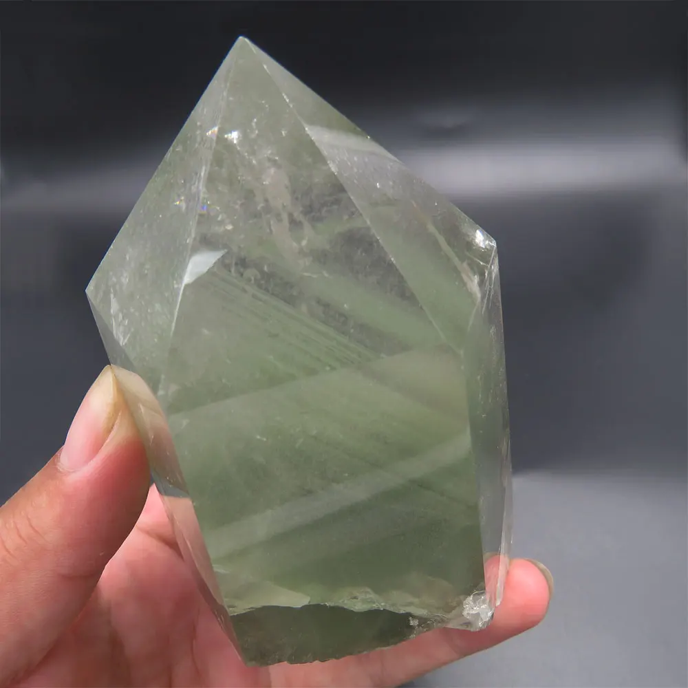 421 г новый натуральный зеленый Phantom Quartz Хрустальная палочка многослойная