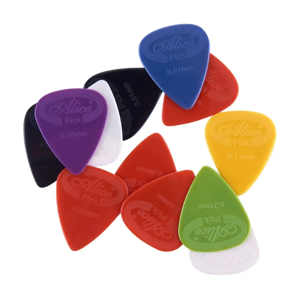 Alice Nylon Guitar Picks 12 Pcs Projecting 0.58mm 0.81mm Mix AP 12Gin
