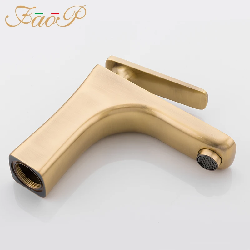 FAOP Basin Faucet water taps golden sink faucet sink mixer faucet for bathroom mixer waterfall faucets sink tap griferia