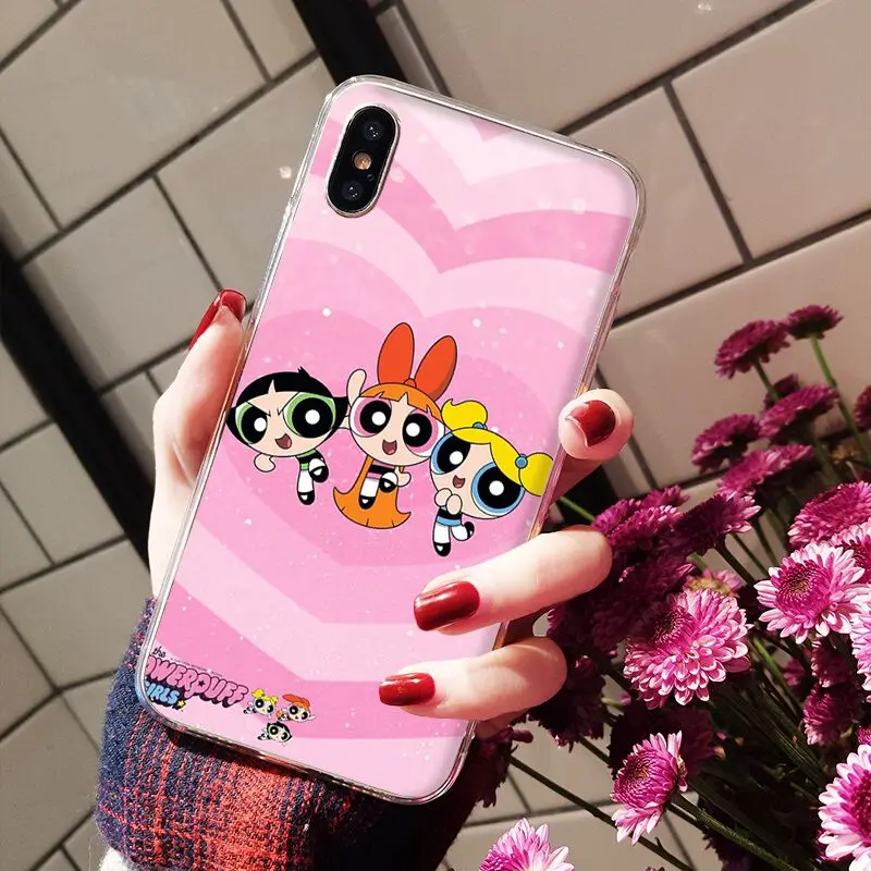 Yinuoda супер милый Powerpuff Girls Мягкий силиконовый чехол для телефона для Apple iPhone 8 7 6 6S Plus X XS MAX 5 5S SE XR мобильных телефонов