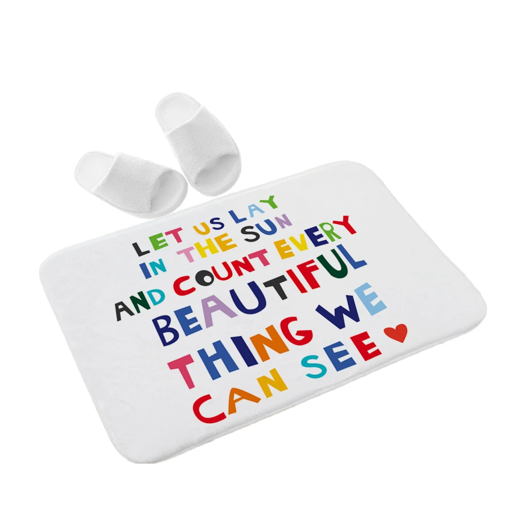 Буквенный принт нескользящий коврик коврики для кухни спальни гостиной супер мягкий ковер вход в ванную комнату двери водопоглощающий коврик