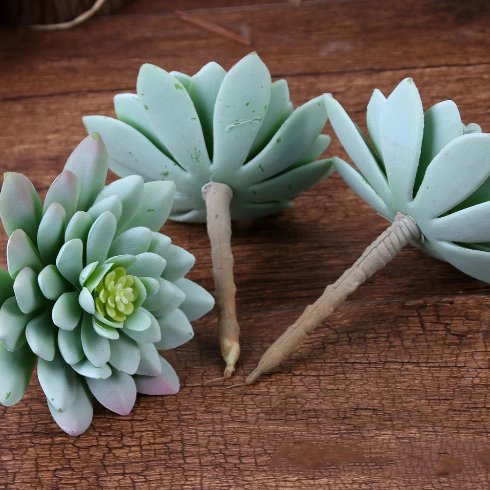 

2pcs/Pack Mini Artificial Succulents Simulation Green Plants Succulent Decor For Home Balcony Patio Office
