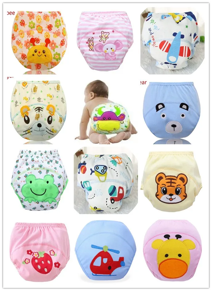 

20Pcs Cloth Diaper Washable Infants Children Baby Cotton Training Pants Cute Baby Diapers Reusable Nappies Nappy Changing