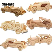 Детские игрушки деревянные 3D головоломка для детей избитая машина Монтессори обучающая игрушка Diy вызов мудростью подарок детям или взрослым
