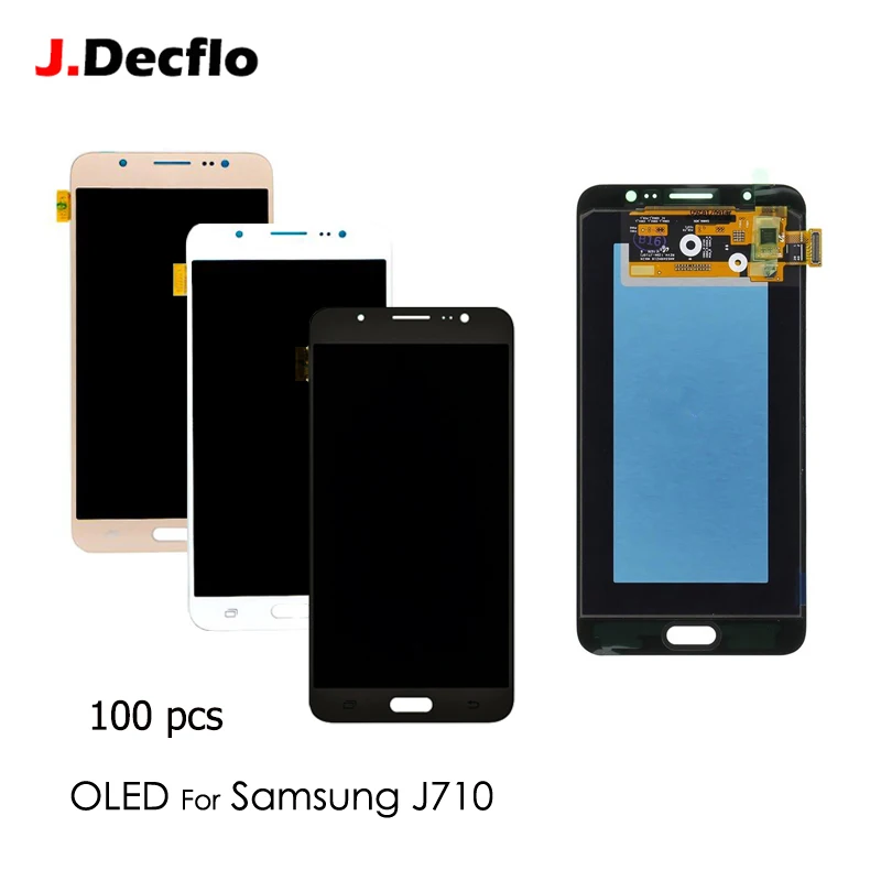 

100pcs AMOLED For Samsung Galaxy J710 2016 J710F J710FN J710M J710H LCD Display OLED Touch Screen Digitizer Assembly Replacement