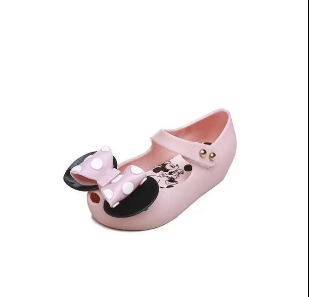Детская пижама с Микки Маусом и обувь с Минни сандали для девочек блестящая мягкая обувь милые детские сандалии для девочек 13-18 см