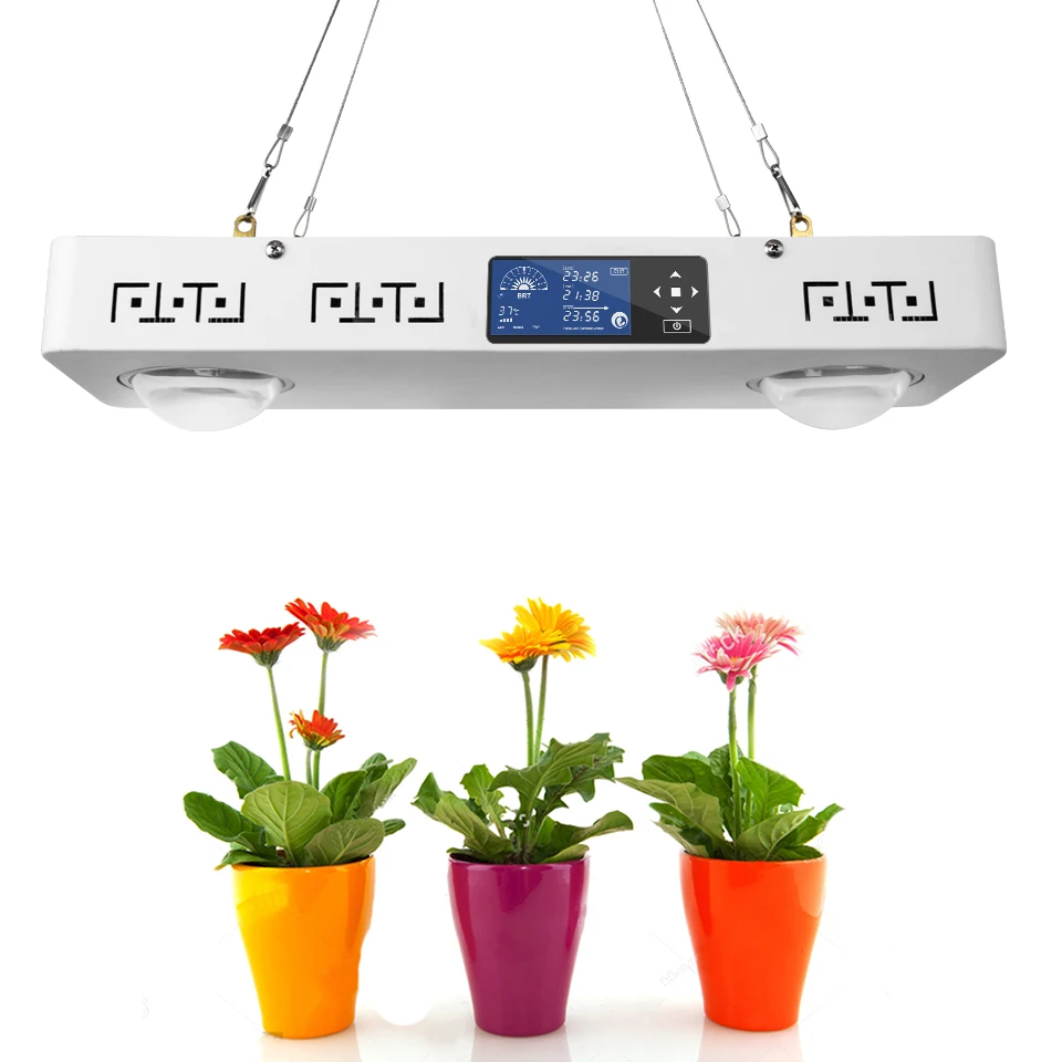 Диммируемый CREE CXB3590 200 Вт COB LED Grow Light полный спектр с ЖК дисплеем таймер темп