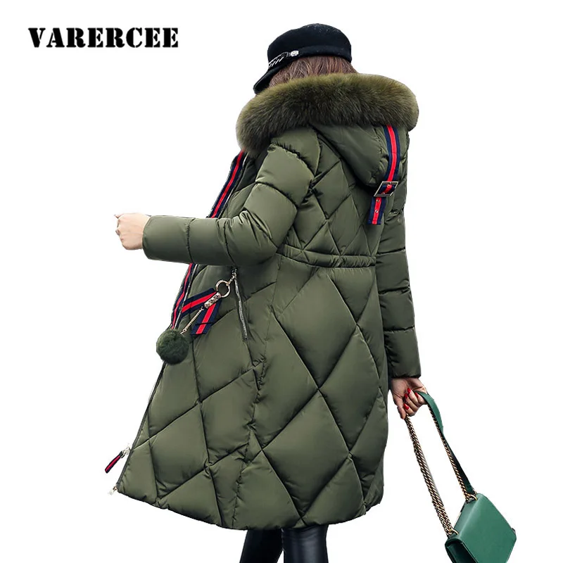 VARERCEE 2018 Winter Parka mujer Jacket And Coat women thicken Warm Hooded Down Parka Female winter coat Long Jacket Outwear Coats