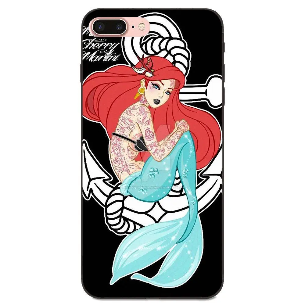 Attoo Punk Ариэль Русалочка мягкий чехол Аксессуары для Xiaomi Redmi Note 2 3 4 4A 4X5 5A 6 6A 7 Go Plus Pro