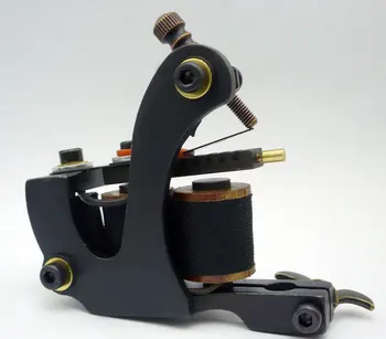 

5Pcs/lot Professional Handmade Tattoo Machine 10 Wrap Coils Iron Cast Frame Custom Tattoo Gun For Liner Shader HTM-6273