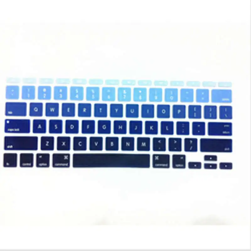 Gradual Blue Rainbow Silicone Laptop keyboard Skin Protector Cover film Guard for Apple Macbook Air 11