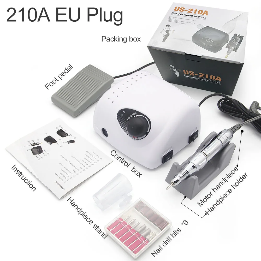 Ceny LKE 35000 20000RPM elektryczna wiertarka do paznokci zestaw bitów maszyna do Manicure młyn do Pedicure akcesoria mocny aparat uchwyt Manicure