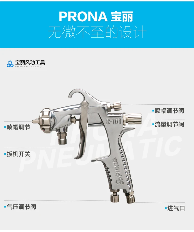 prona R-101 manual HVLP spray gun R101 painting gun-17
