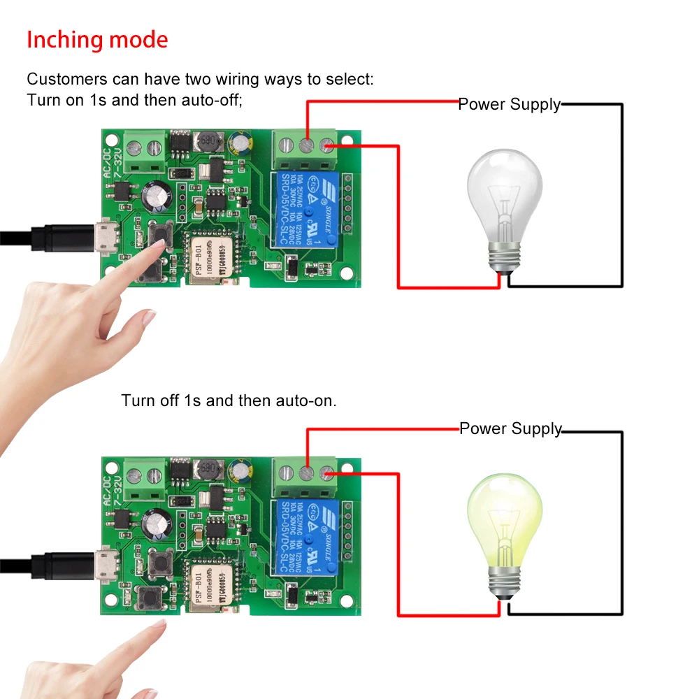 20 шт./лот Sonoff DC5V 12 в 24 в 32 В Wifi переключатель беспроводной релейный модуль Модуль Автоматизации умного дома приложение дистанционное управление таймер переключатель