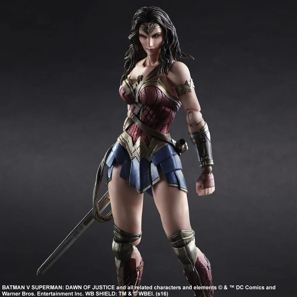 Anime DC COMICS PLAY ARTS KAI Batman VS Superman The Princess Wonder Woman PVC Action Figure Super