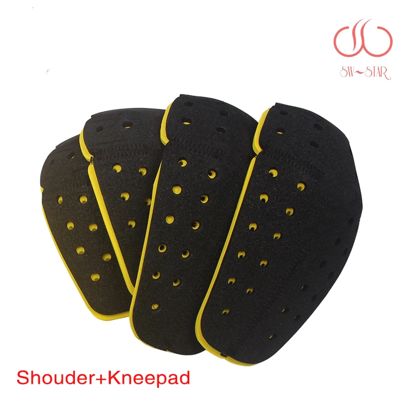 Motorcycle Jacket Motocross Gear Set Motorcycle Protector 1 Set Motorcycle Jacket Armor Insert Protectors Motocross Protective Gear Back Pads + 2 Elbows + 2 Shoulders Protection SWX
