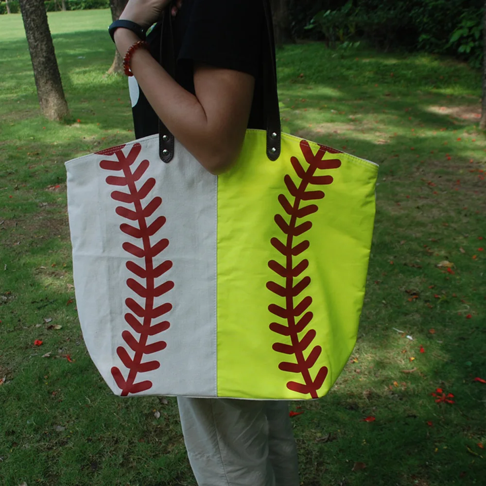 Canvas sports tote bag