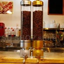 Дозатор кофейных зерен из нержавеющей стали и акрила 6 кг/контейнер для кофейных зерен/кофе в зернах всегда абсолютно свежий
