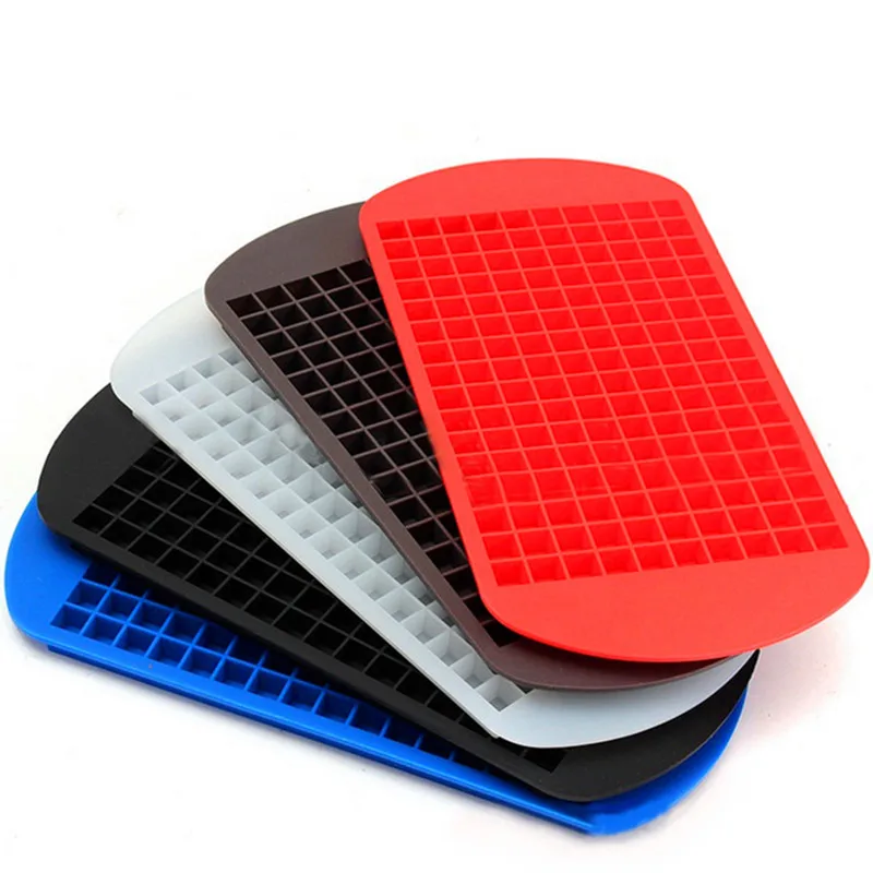 

160 Grids Square Shape Silicone Ice Tray DIY Creative Mini Ice Cube Mold Fruit Ice Cube Maker Bar Accessories 24*12cm